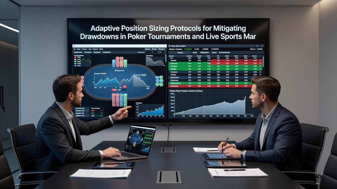 Chart showing adaptive sizing adjustments during drawdown periods in betting markets