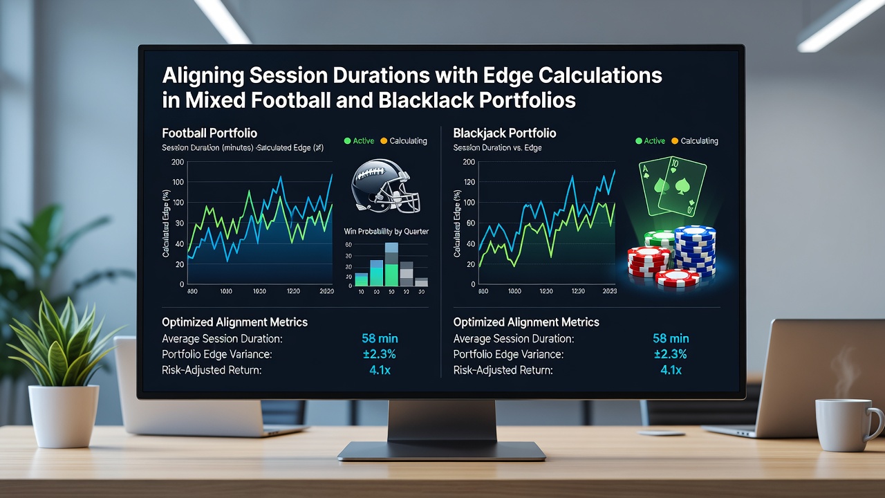Portfolio balancing between soccer fixtures and blackjack sessions