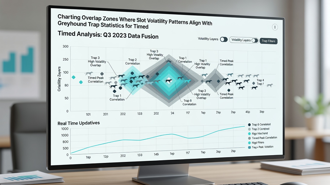 Detailed overlap chart mapping slot payout clusters to greyhound trap positions with timing markers for entry decisions