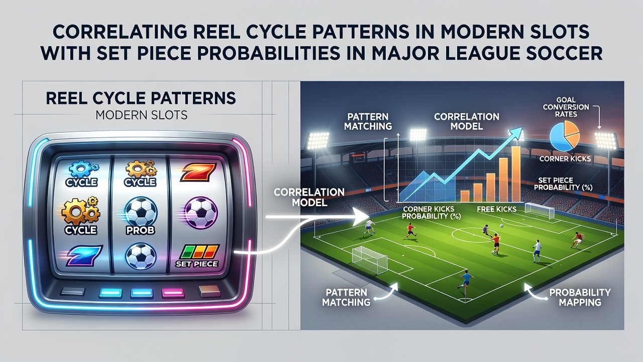 Slot machine reels spinning alongside a soccer field with set piece action in Major League Soccer