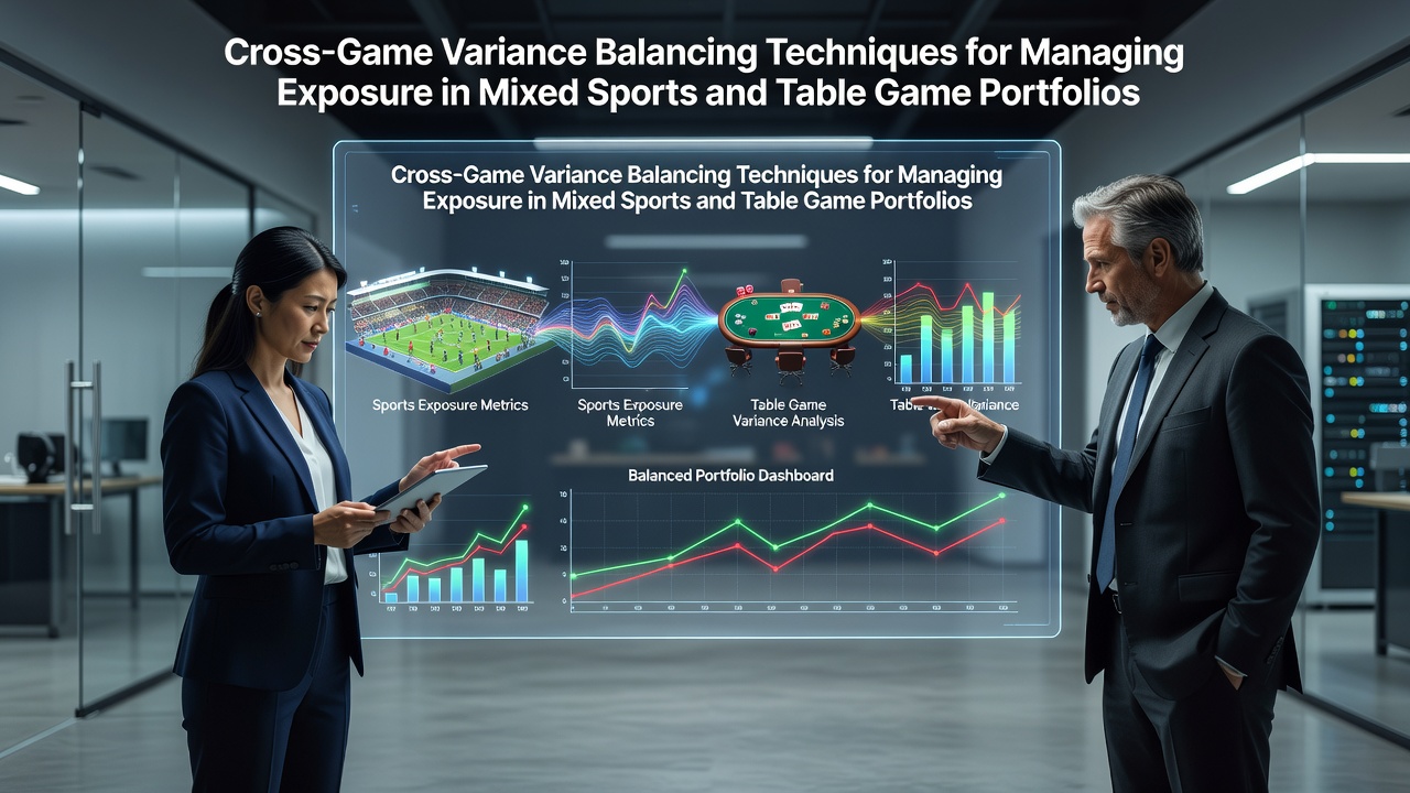 Illustration of variance balancing across sports and table game portfolios showing interconnected betting markets