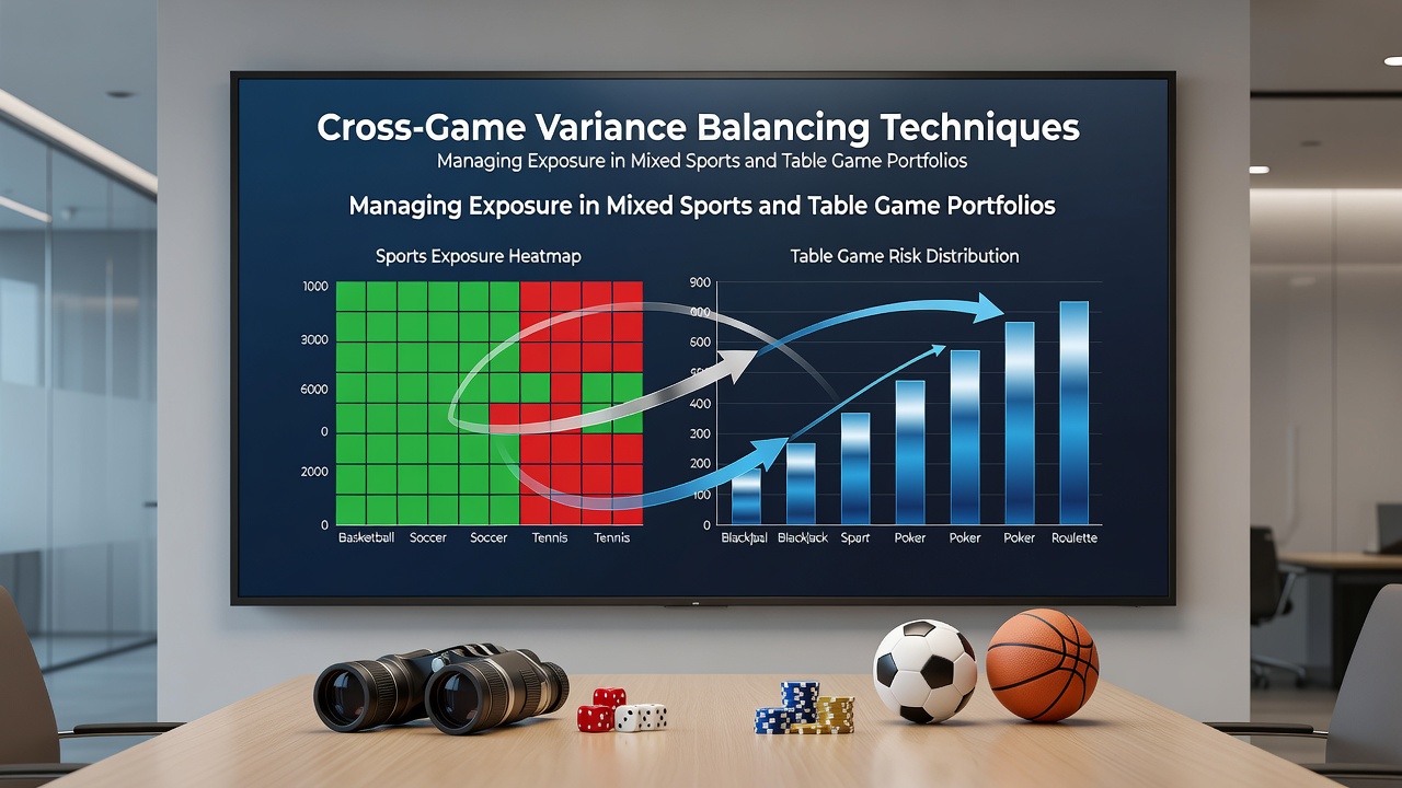 Chart displaying correlation matrices and exposure limits between sports betting and casino table games