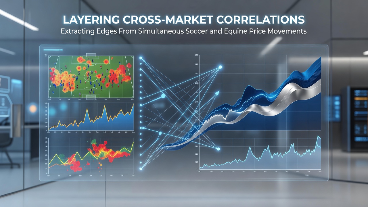 Detailed view of betting terminal screens displaying correlated movements between live soccer markets and equine tote odds