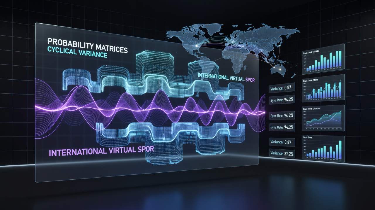 Dashboard screenshot showing live matrix synchronization metrics across three international virtual sports servers