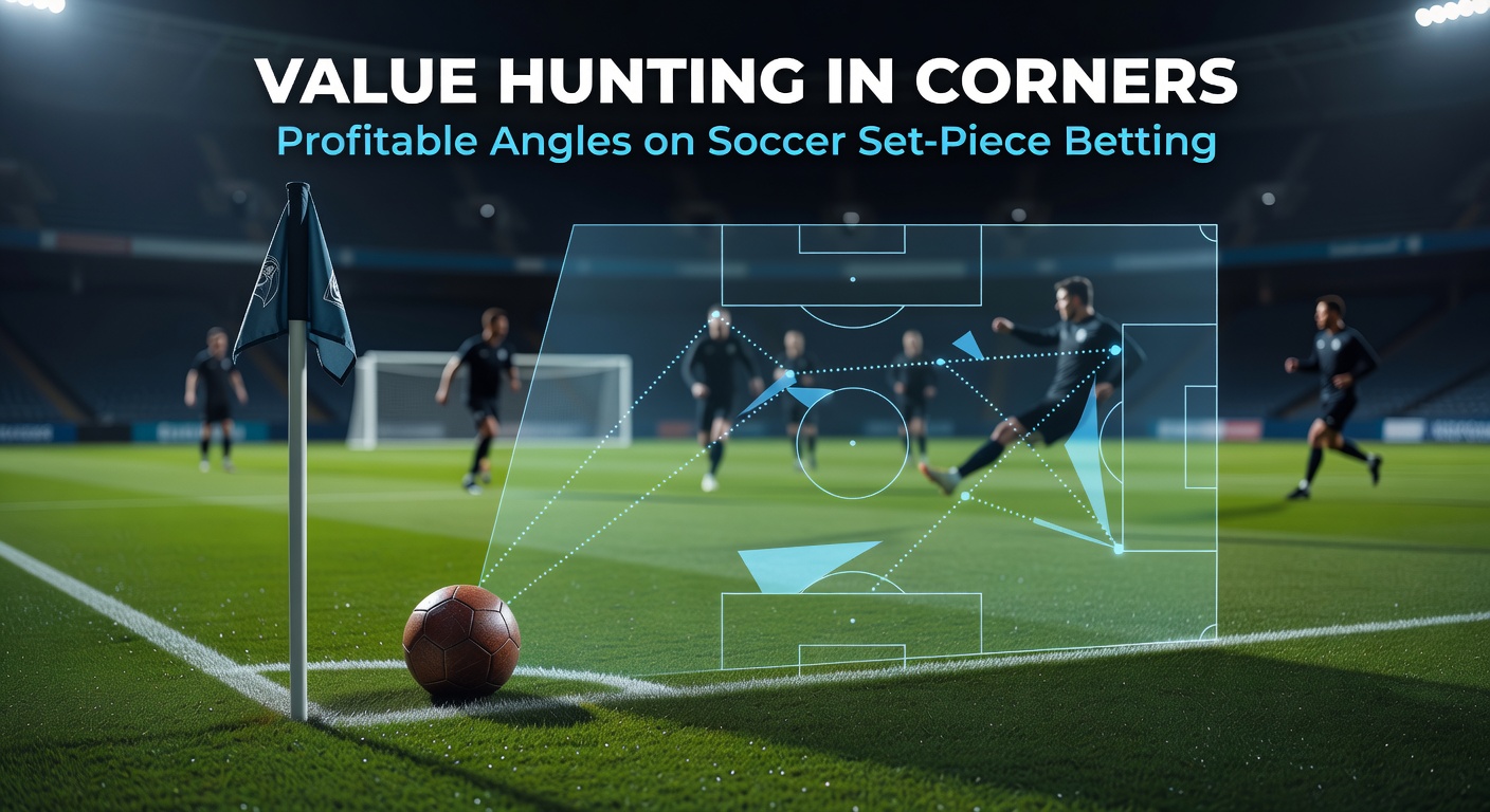 A soccer player taking a corner kick during a tense match, highlighting set-piece action